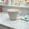 White ceramic mug for home use, simple and high-quality appearance, heat-resistant and anti-scald Application Scenario